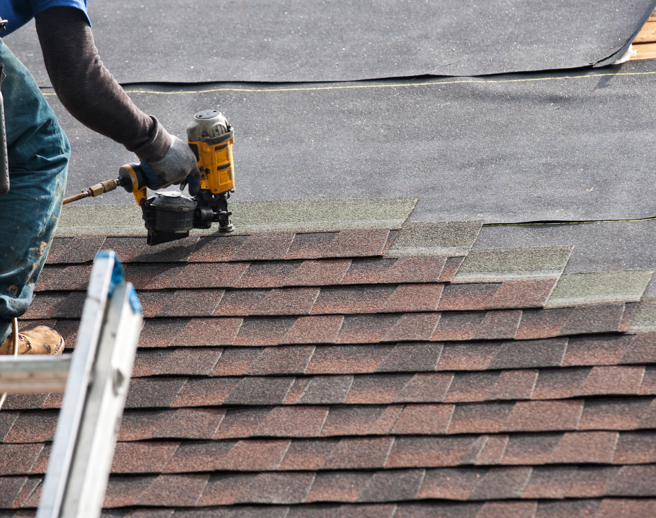 Shingle roofing installation by Crest Roofing and Gutters